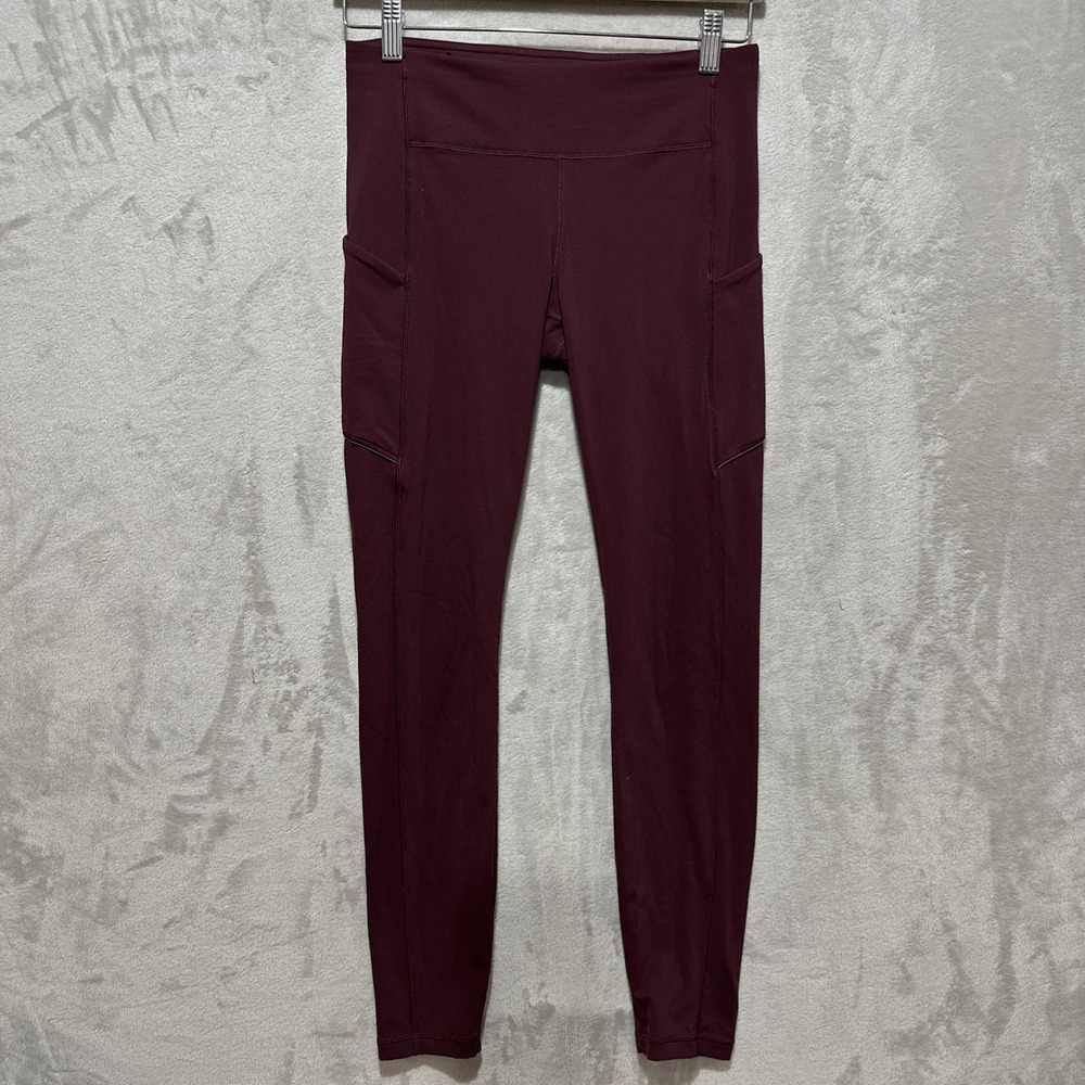 Lululemon Speed Up Tight‎ Legging Women's Size 6 Burgundy Logo